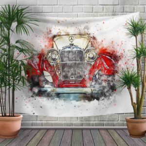 Панно - тапестри (гобелен) с 3D принтом Ретромобіль