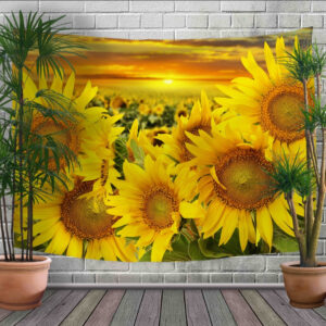 Панно - тапестри (гобелен) с 3D принтом Соняшники