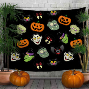 Панно - тапестри (гобелен) с 3D принтом Halloween. Хелловін