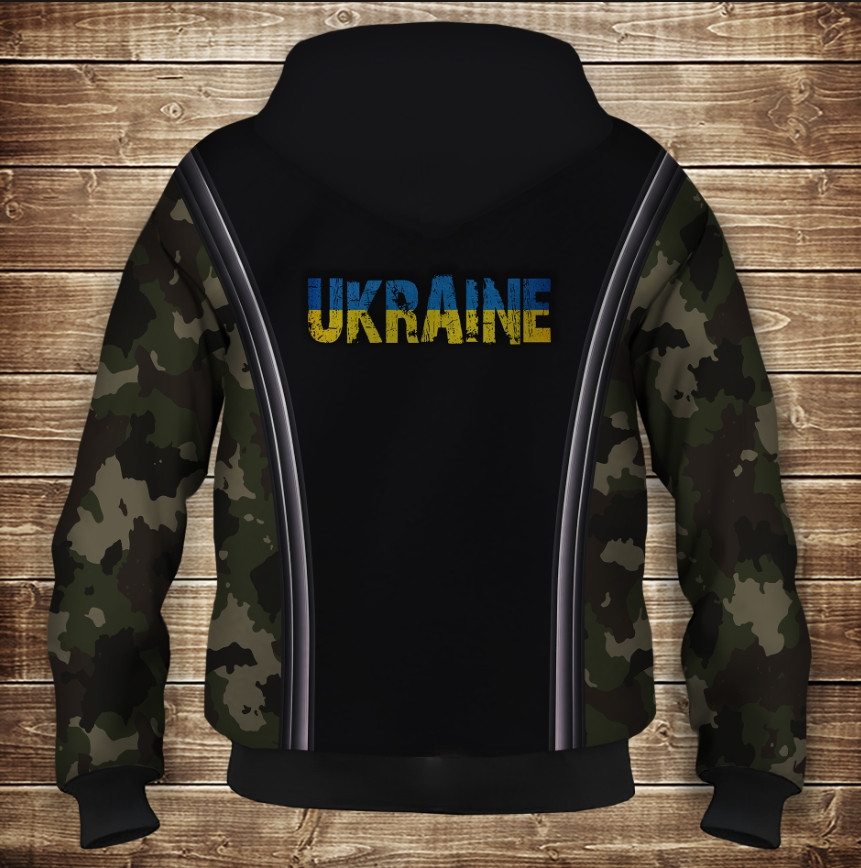 Толстовка унісекс з 3D принтом на тему: Україна ВСІ Розміри Преміум тканина
