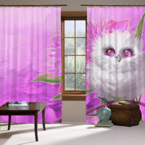 Штори Фотоштори Сова на рожевому фоні
