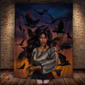 Плед з 3D принтом - Мати Україна (Сталева Вишиванка) Автор alina.zaishla 150х200 см.