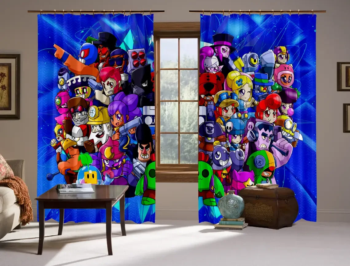 Штори 3D Бравл старс 2020