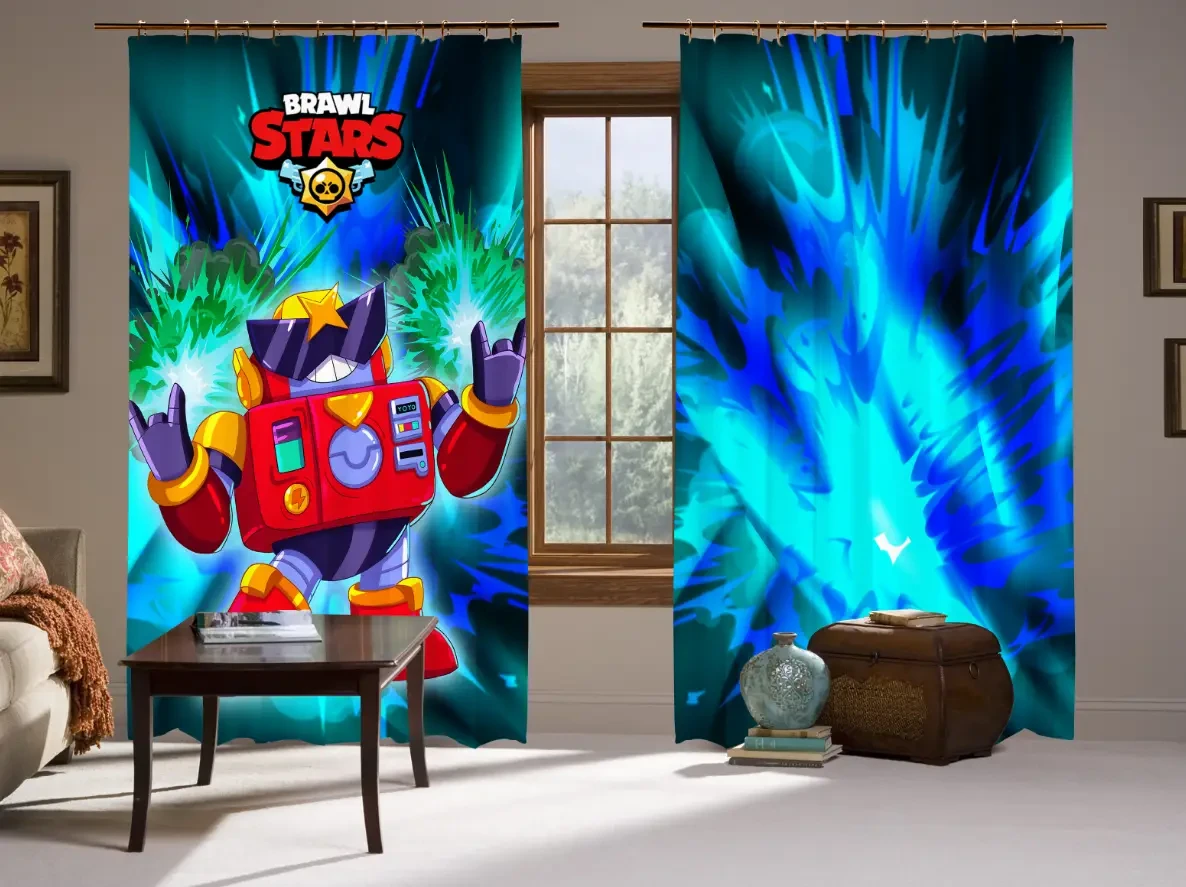 Штори 3D Бравл Старс Вольт