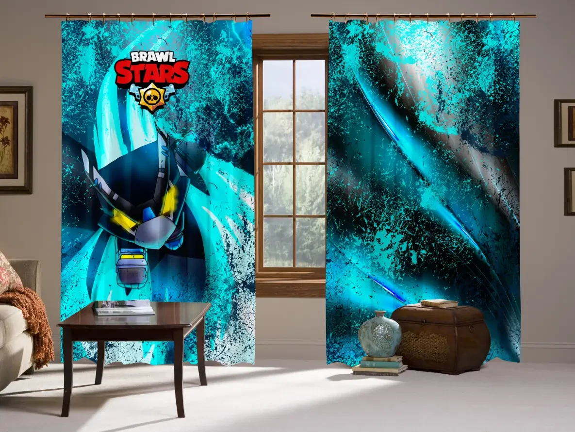 Штори 3D Бравл Старс Ворон меха