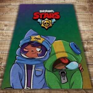 Плед з 3D принтом-Бравл Старс Леон і Сенді 150х200 см.