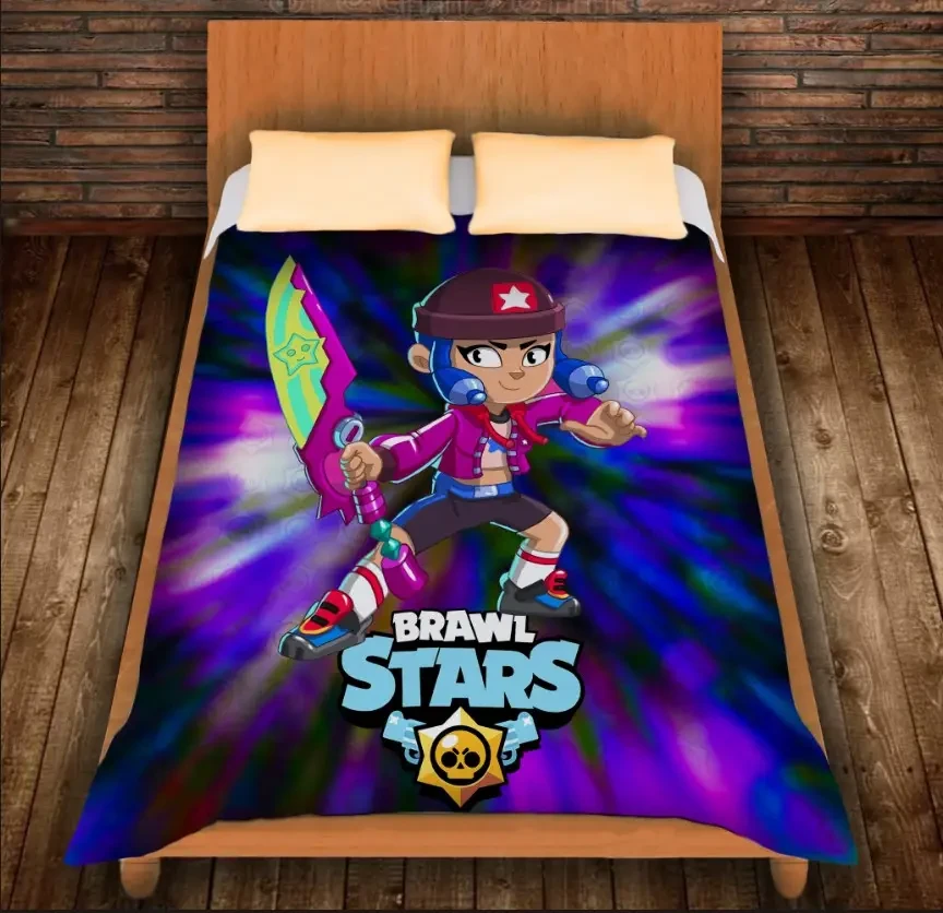 Плед з 3D принтом-Бравл Старс Бібі з мечем 150х200 см.