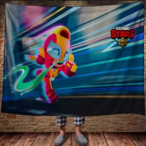 Плед з 3D принтом-Бравл Старс Макс Старт 150х200 см.