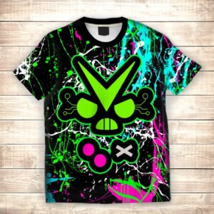 Футболка 3D Virus face 8 Bit ВСІ Розміри Преміум тканина