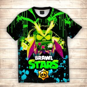 Футболка 3D Virus 8 Bit Neon ВСІ Розміри Преміум тканина