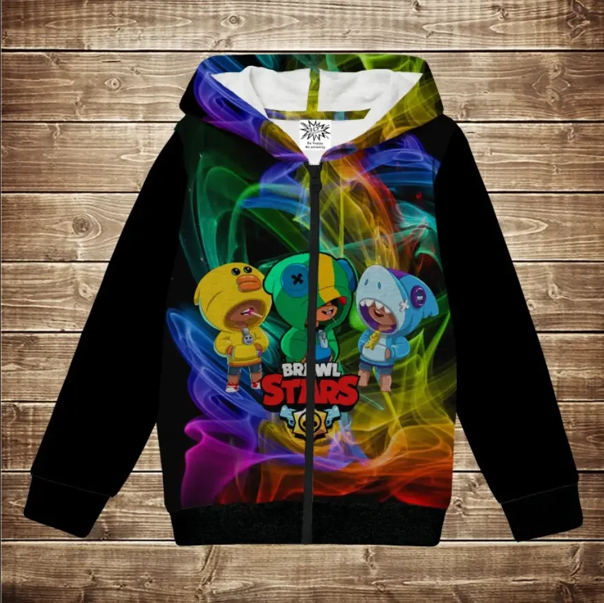 Худі теплий з 3Д принтом-Бравл Старс Трилеон ВСІ Розміри Преміум тканина