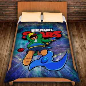 Плед з 3D принтом-Бравл Старс Леон і спінер 150х200 см.