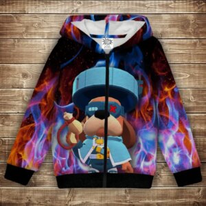 Худі теплий з 3Д принтом-Гавс Бравл старс-Gavs ВСІ Розміри Преміум тканина