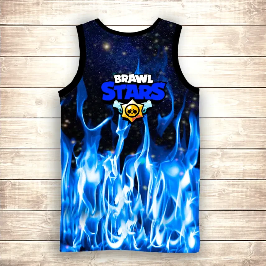 Майка 3D Leon Brawler in Blue Stars ВСІ Розміри Преміум тканина