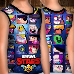 Майка хуліганка з 3D принтом: Бравлери Аватар. Бравл Старс ВСІ Розміри Преміум тканина