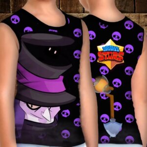 Майка хуліганка з 3D принтом: Мортис. Бравл Старс ВСІ Розміри Преміум тканина