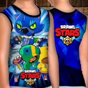 Майка хуліганка з 3D принтом: Чотири Леона. Бравл Старс ВСІ Розміри Преміум тканина