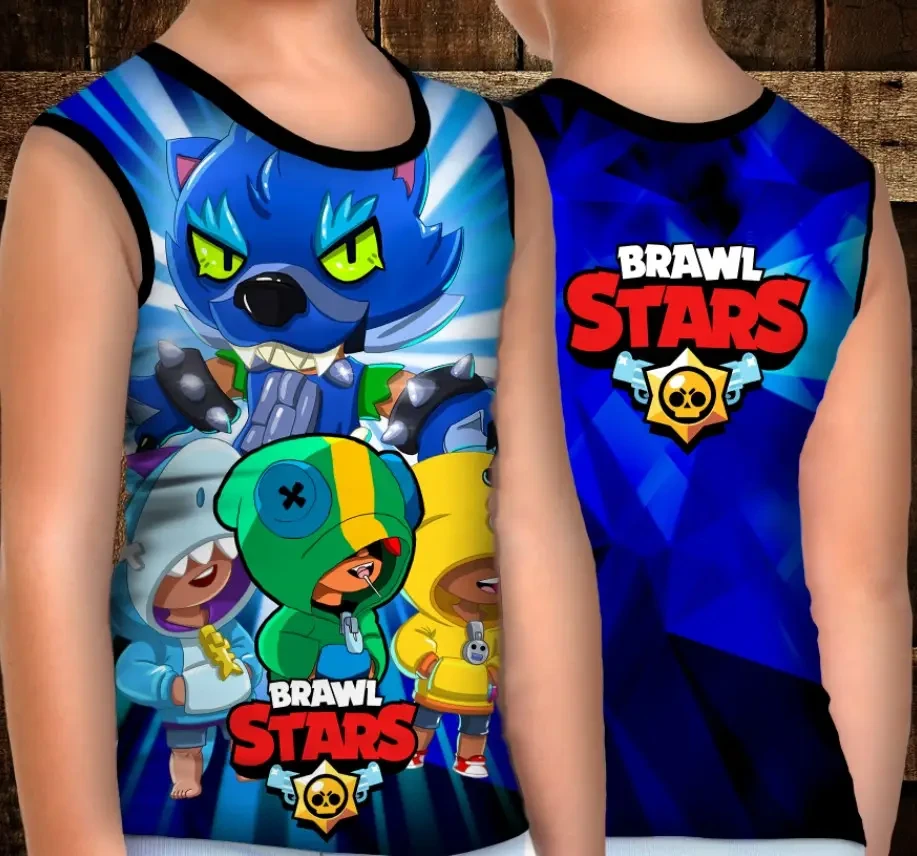 Майка хуліганка з 3D принтом: Чотири Леона. Бравл Старс ВСІ Розміри Преміум тканина