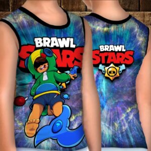 Майка хуліганка з 3D принтом: Леон і спінер. Бравл Старс ВСІ Розміри Преміум тканина