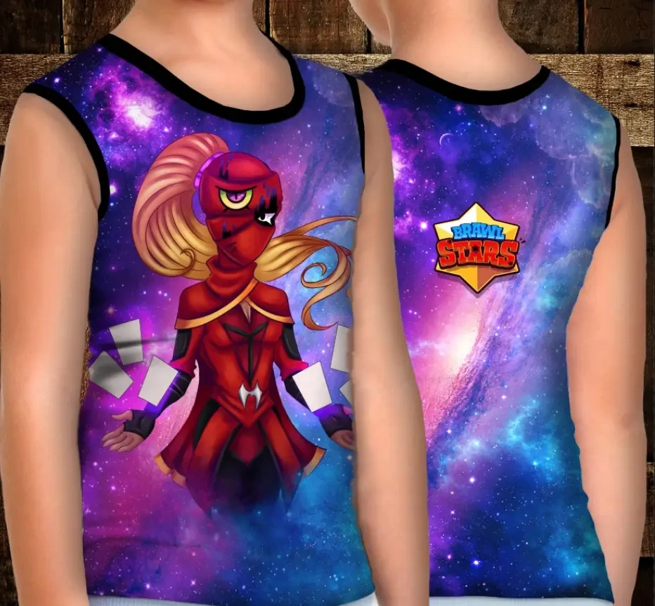 Майка хуліганка з 3D принтом: Тара Космос. Бравл Старс ВСІ Розміри Преміум тканина