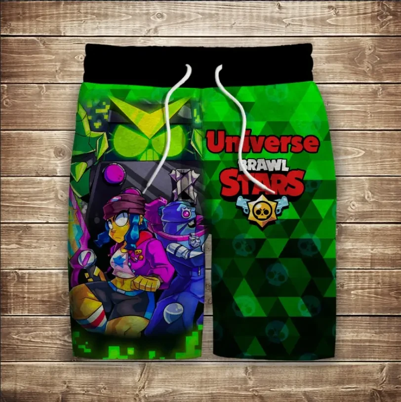 Шорти з 3D принтом на тему: Бібі Тара і Вірус 8 Біт. Дорослі та Дитячі розміри ВСІ Розміри