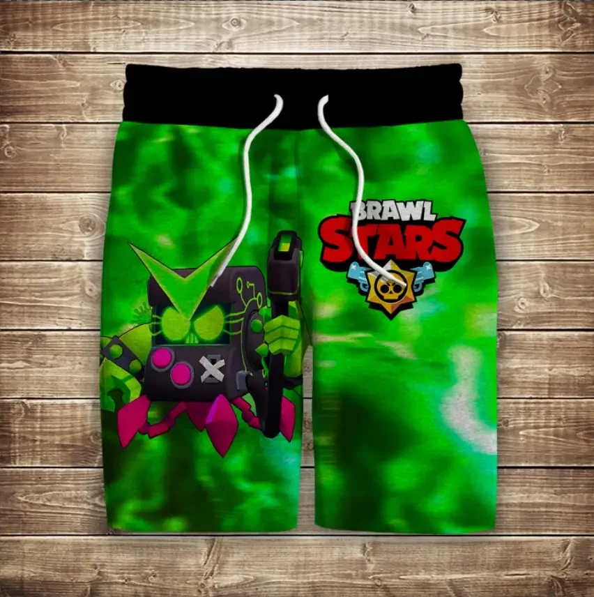 Шорти з 3D принтом на тему: 8 біт Вірус. Дорослі та Дитячі розміри ВСІ Розміри