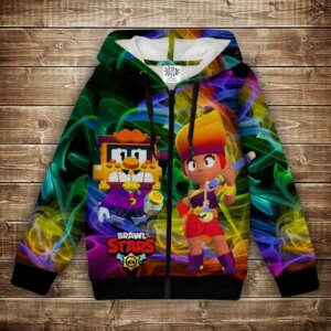 Худі теплий з 3Д принтом Бравл Старс Амбер і Гріф ВСІ Розміри Преміум тканина