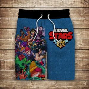 Шорти з 3D принтом на тему: Бравл Старс. Дорослі та Дитячі розміри ВСІ Розміри