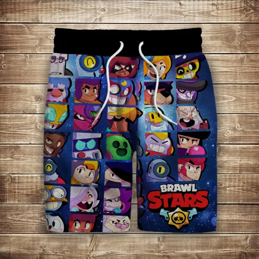 Шорти з 3D принтом на тему: Бравл Старс Аватар. Дорослі та Дитячі розміри ВСІ Розміри