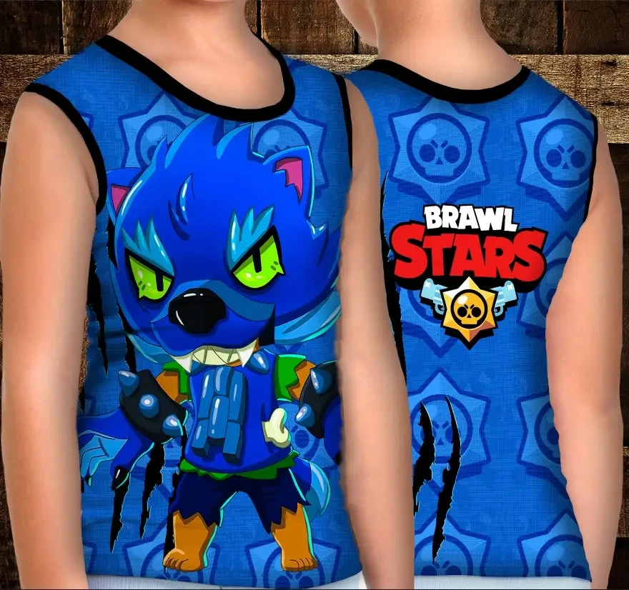 Майка хуліганка з 3D принтом: Леон Кігті. Бравл Старс ВСІ Розміри Преміум тканина