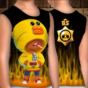 Майка хуліганка з 3D принтом: Леон Саллі. Бравл Старс ВСІ Розміри Преміум тканина