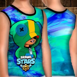 Майка хуліганка з 3D принтом: Леон Кольоровий смог. Бравл Старс ВСІ Розміри Преміум тканина