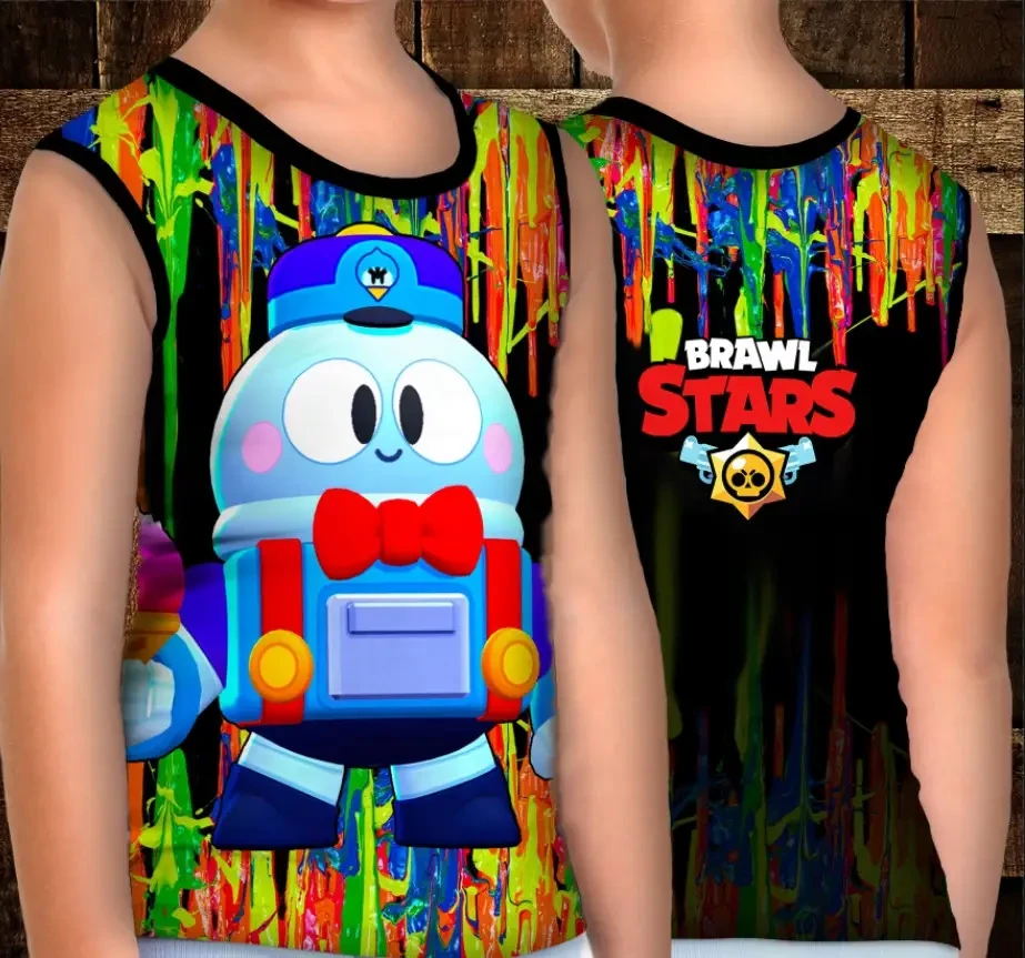 Майка хуліганка з 3D принтом: ЛУ. Бравл Старс ВСІ Розміри Преміум тканина