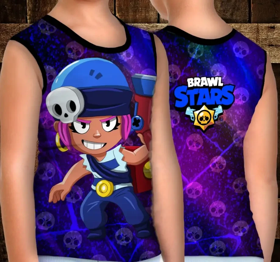 Майка хуліганка з 3D принтом: Пенні Пиратка. Бравл Старс ВСІ Розміри Преміум тканина