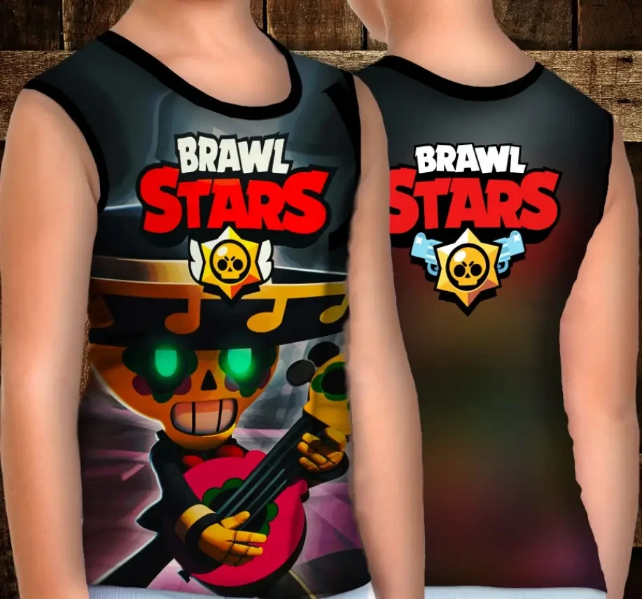 Майка хуліганка з 3D принтом: Покко. Бравл Старс ВСІ Розміри Преміум тканина