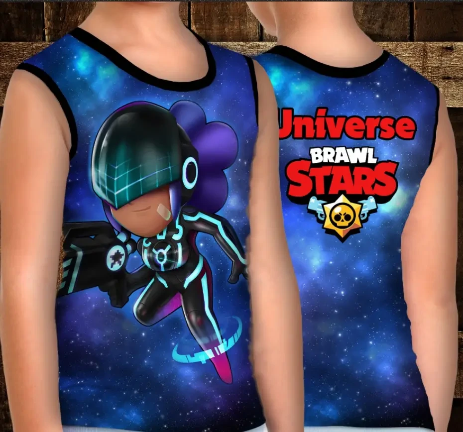 Майка хуліганка з 3D принтом: Шеллі Космічна Поліція. Бравл Старс ВСІ Розміри Преміум тканина