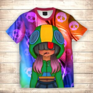 Футболка 3D GIRL LEONA ВСІ Розміри Преміум тканина