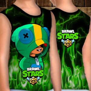 Майка хуліганка 3D Leon Brawler in Green Fire ВСІ Розміри Преміум тканина