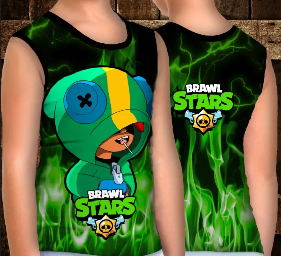 Майка хуліганка 3D Leon Brawler in Green Fire ВСІ Розміри Преміум тканина