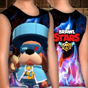 Майка хуліганка з 3D принтом: Гавс.Бравл Старс ВСІ Розміри Преміум тканина