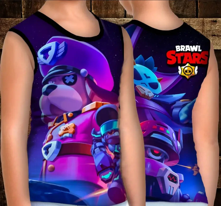 Майка хуліганка з 3D принтом: Генерал Гавс. Бравл Старс ВСІ Розміри Преміум тканина