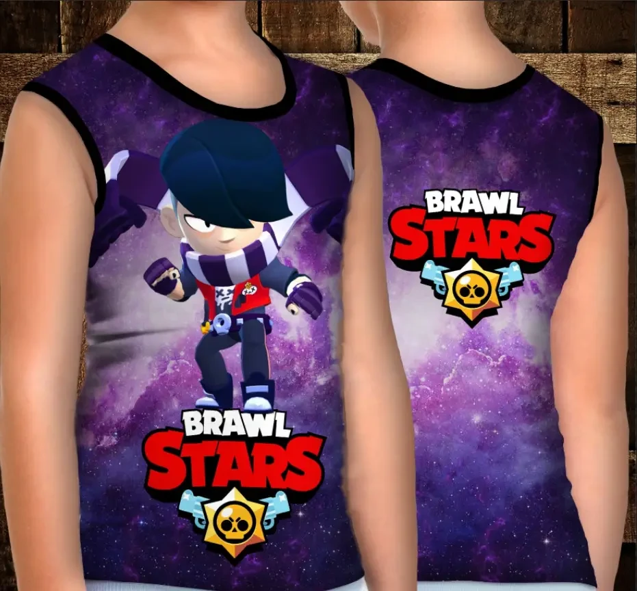 Майка хуліганка з 3D принтом: Едгар Космос. Бравл Старс ВСІ Розміри Преміум тканина