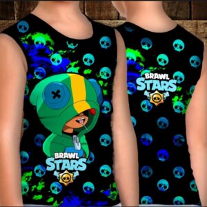 Майка хуліганка з 3D принтом: Леон Арт. Бравл Старс ВСІ Розміри Преміум тканина