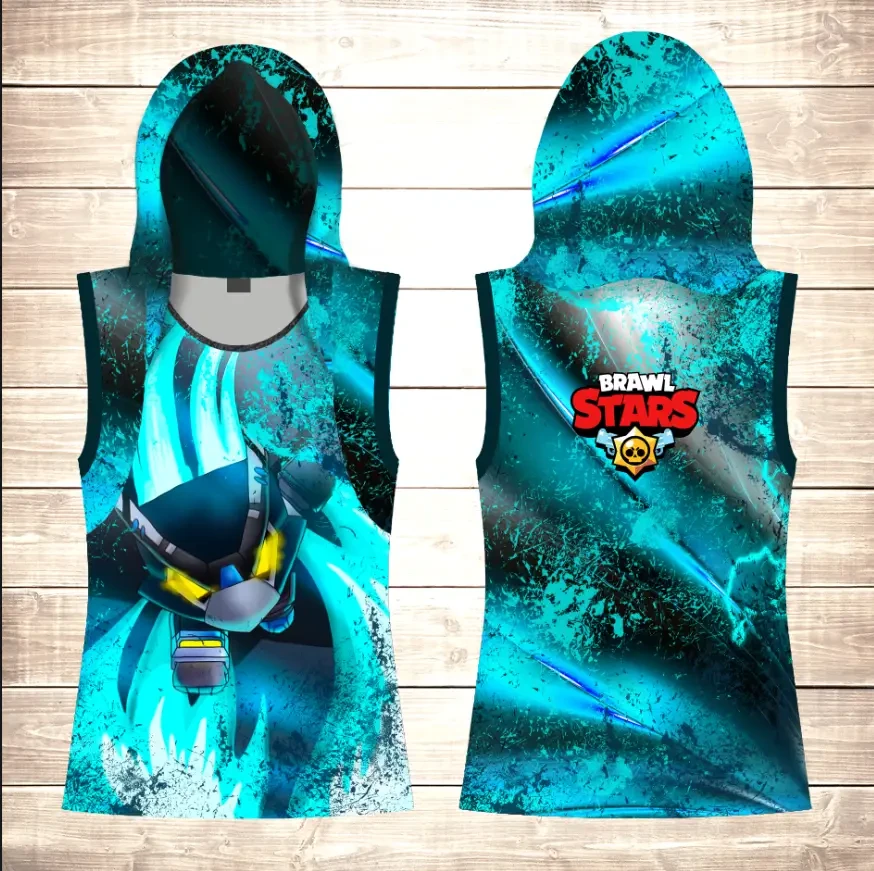 Майка 3D з капюшоном Бравл Старс Ворон Меха ВСІ Розміри Преміум тканина