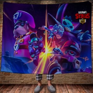 Плед з 3D принтом на тему: Гавс Бравл Старс. Gavs 150х200 см.