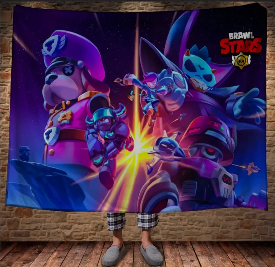 Плед з 3D принтом на тему: Гавс Бравл Старс. Gavs 150х200 см.