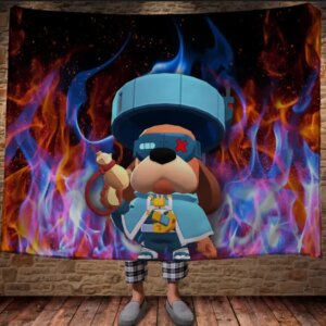 Плед з 3D принтом на тему: Ронін Гавс Бравл Старс. Gavs 150х200 см.