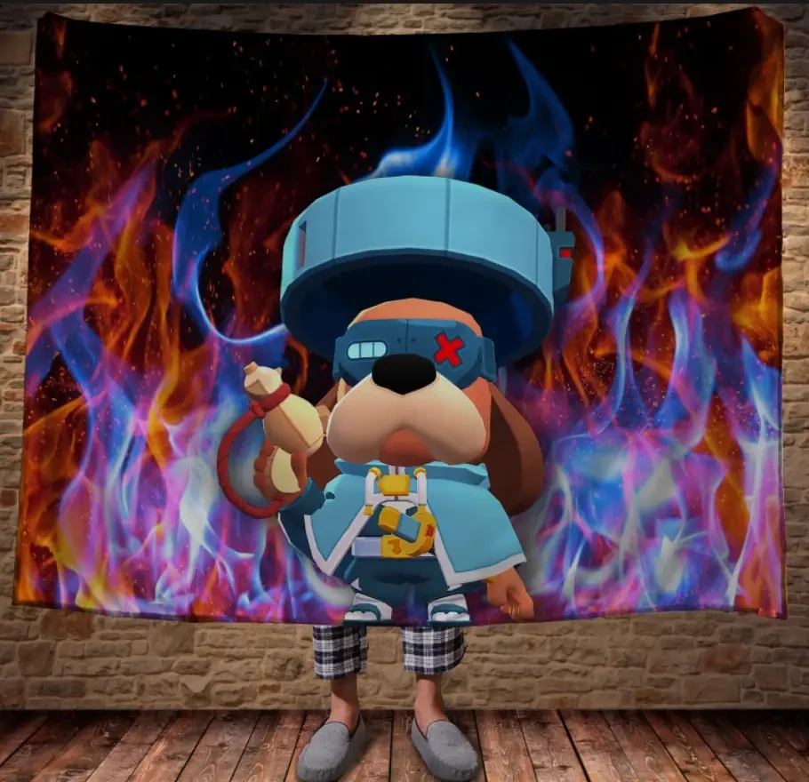 Плед з 3D принтом на тему: Ронін Гавс Бравл Старс. Gavs 150х200 см.