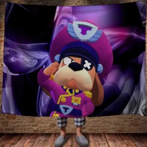 Плед з 3D принтом на тему: Генерал Гавс Бравл Старс. Gavs 150х200 см.