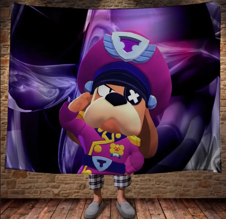 Плед з 3D принтом на тему: Генерал Гавс Бравл Старс. Gavs 150х200 см.